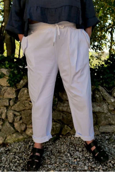 Pantalon Elasthanne Archibald Blanc