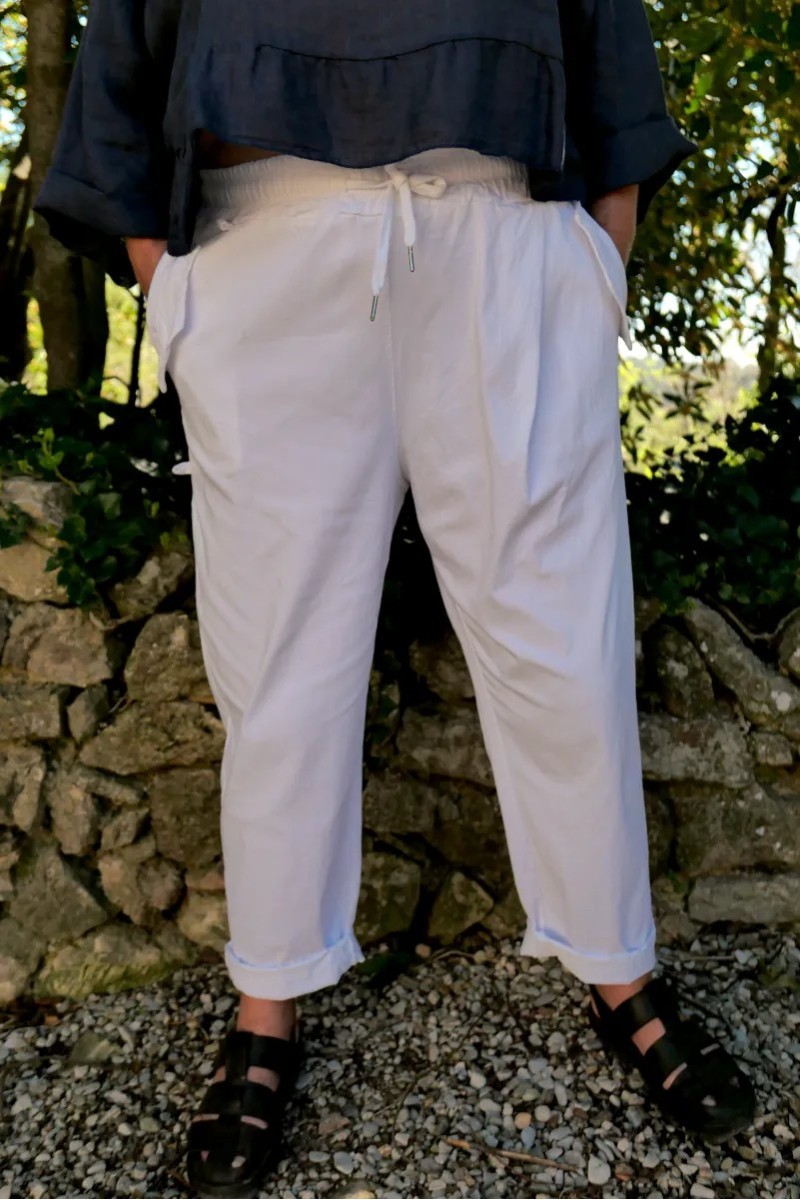 Pantalon Elasthanne Archibald Blanc