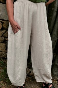 Pantalon lin Aldebert Beige