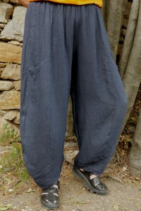 Pantalon lin femme grande taille 44-50 – ample, pantalon fluide été