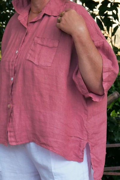 Chemise lin Armelle Rose Inca
