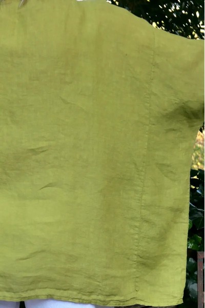 Chemise lin Romy over size vert pistache