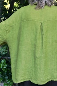 Chemise lin femme grande taille - coupe asymétrique, poches, confort