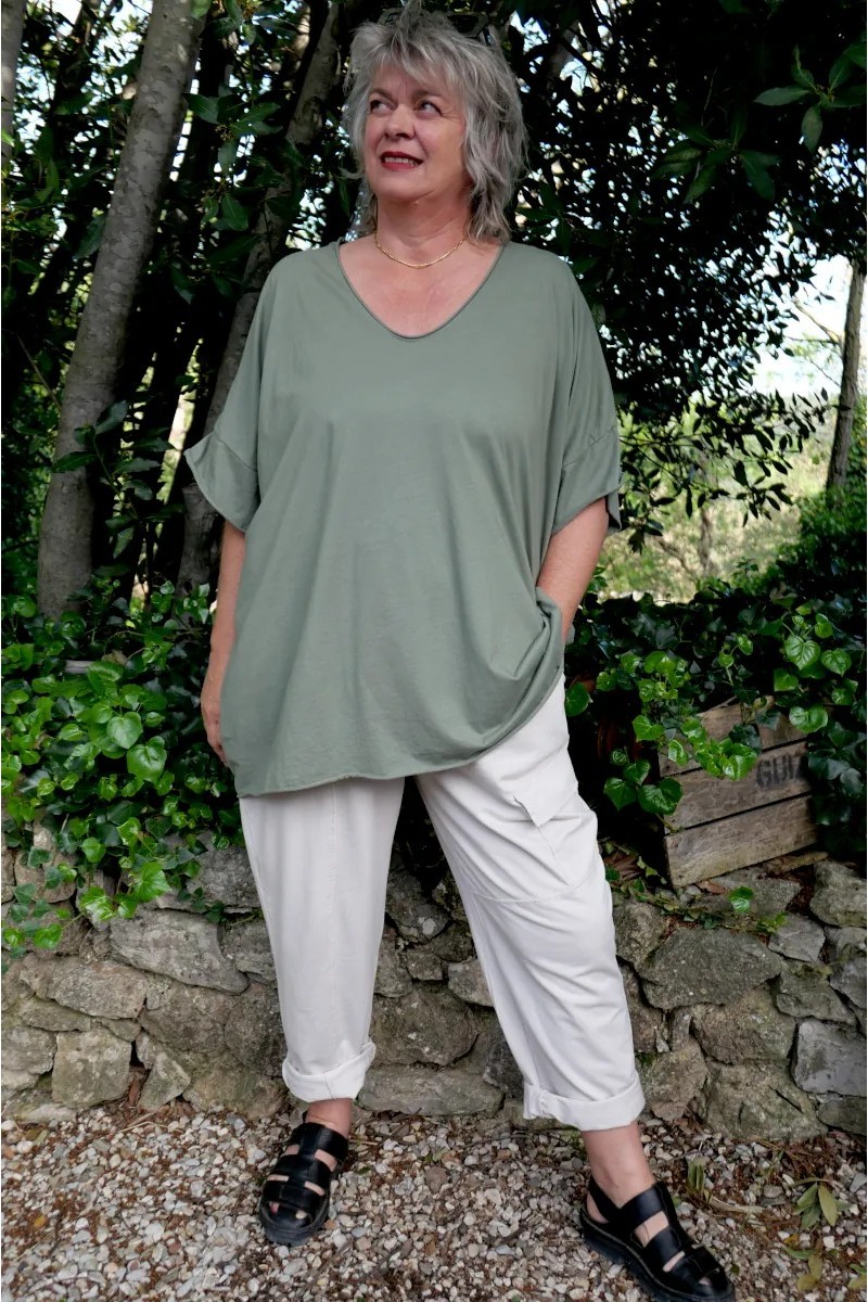 T shirt coton femme grande taille, coupe over size - ultra confortable