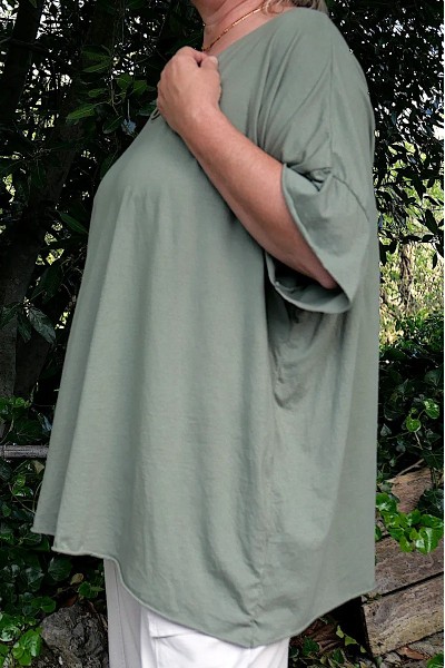 T shirt coton femme grande taille, coupe over size - ultra confortable