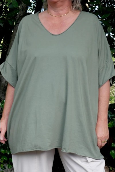 T shirt coton femme grande taille, coupe over size - ultra confortable