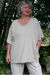 T shirt Coton grande taille Pablo Beige