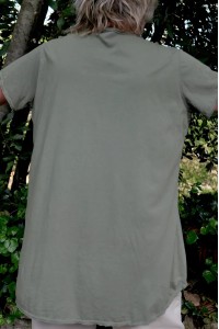T-shirt coton femme grande taille - col V, élasthanne, confortable.