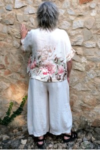 Chemise lin femme grande taille beige - naturelle et confortable