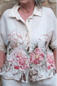 Chemise lin femme grande taille beige - naturelle et confortable