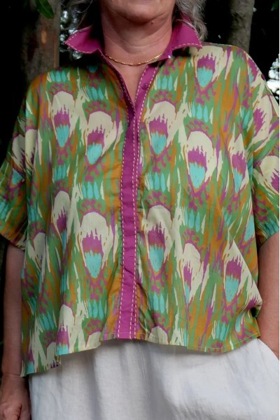 Chemise coton femme grande taille - légère, colorée & originale