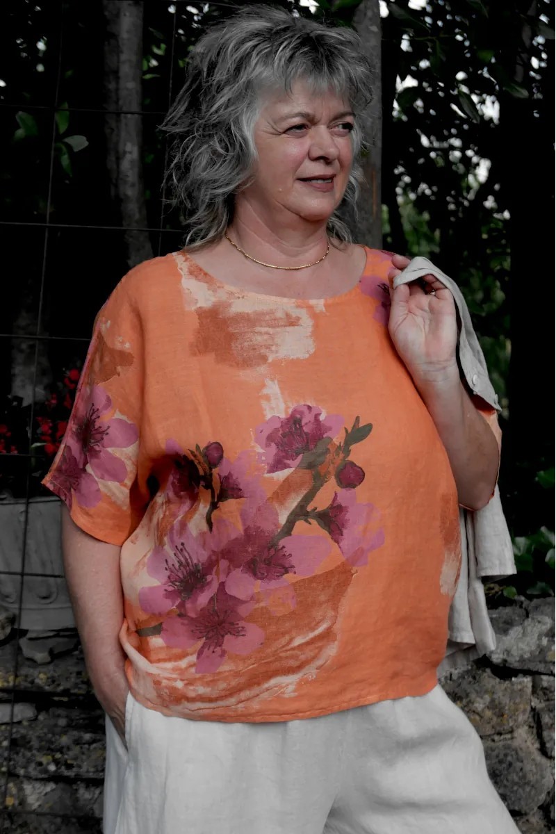 Top lin Salomé saumon