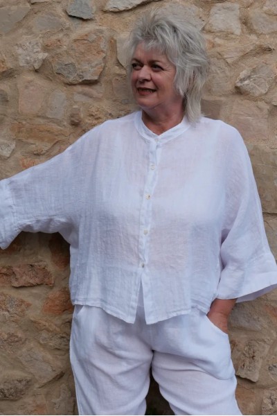 Chemise lin Malo Blanche
