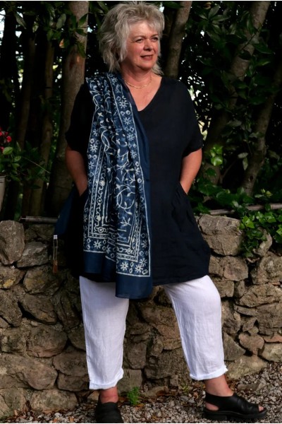 Foulard coton léger et Ensemble femme en lin grande taille