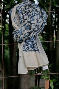 Foulard coton léger, naturel et sélectionné