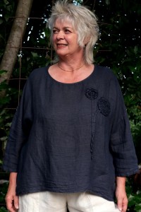 Top lin Julie Bleu marine