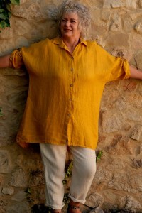 Chemise lin Loisa Zeste d'Orange