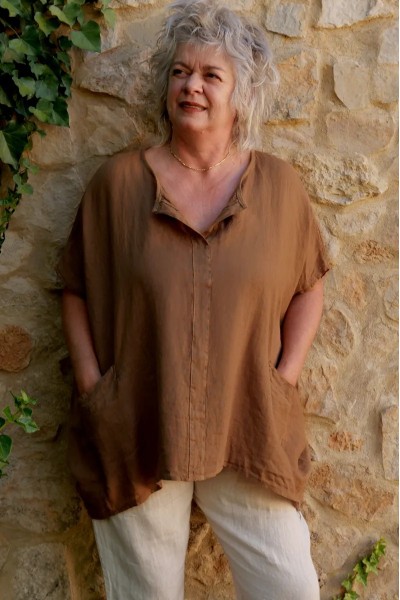 Tunique lin coupe oversize pensée pour les silhouettes grandes tailles