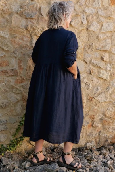 Veste longue en lin femme grande taille