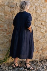 Veste longue en lin femme grande taille