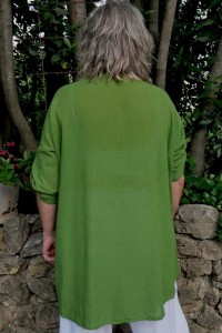 Chemise grande taille, manches, couleur lumineuse