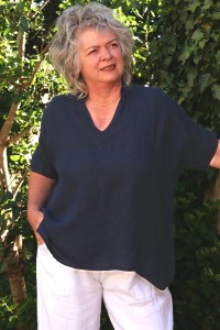 Top lin Léandre bleu marine