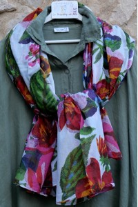 Foulard coton Hana floral