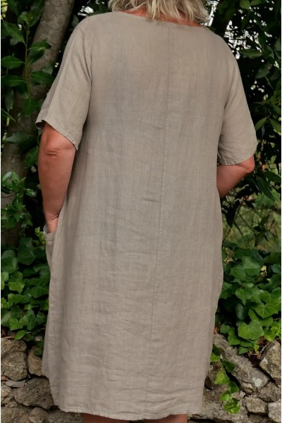 Robe lin femme grande taille confortable & légère
