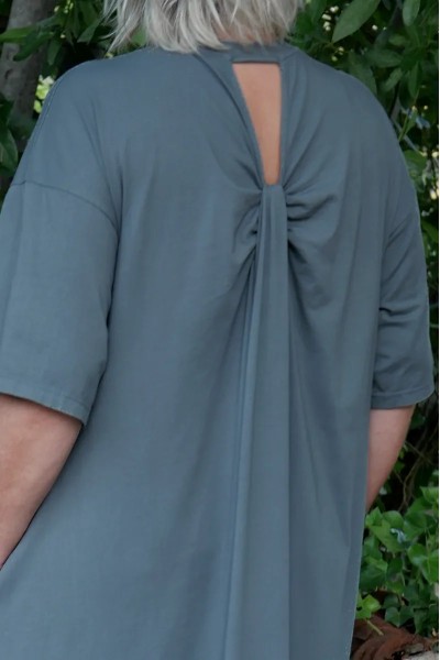 Robe femme grande taille, dos col V original et élégant