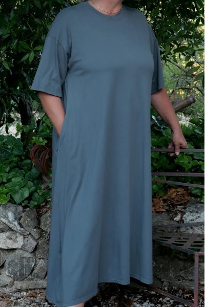 Robe longue grande taille, coton confortable et souple