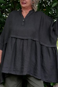 Tunique lin grande taille, confortable, over size fluide