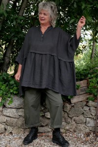 Tunique lin grande taille Colette Café grillé