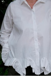 Chemise femme grande taille blanche, mode confortable & originale