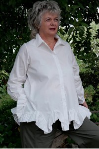 Chemise coton, coupe mode grande taille tendance