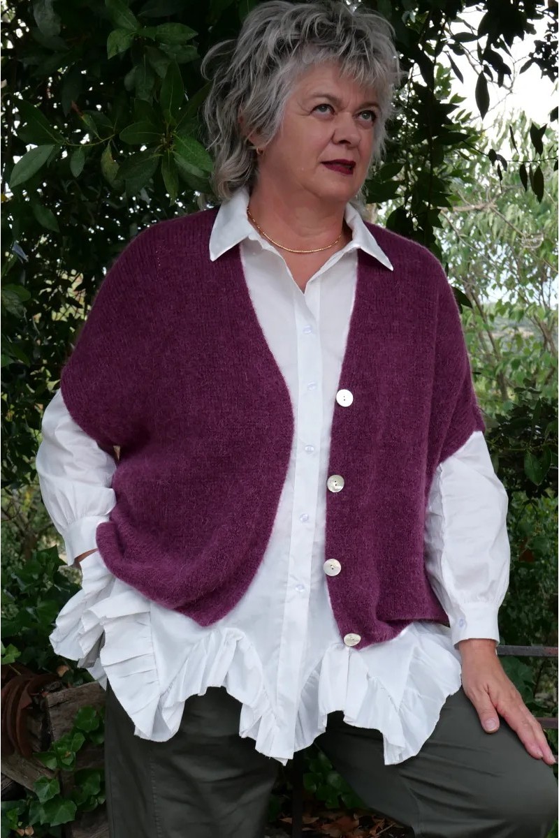 Gilet sans manche Vanida violet de Bali