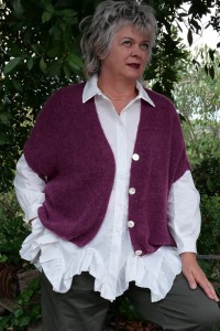 Gilet sans manche Vanida violet de Bali