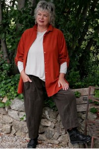chemise coton velours femme grande taille, naturel & durable