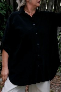 Chemise velours de coton naturel, confortable, grande taille