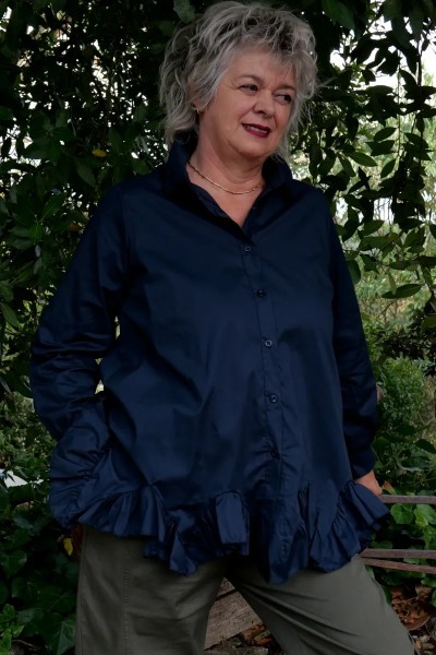 Chemise coton Froufrou Bleu marine