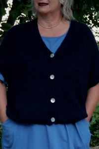 Gilet chaud mode grande taille bleu marine