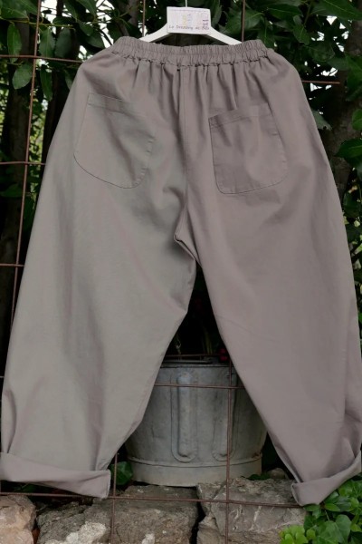 Pantalon coton ultra confortable, mode grande taille